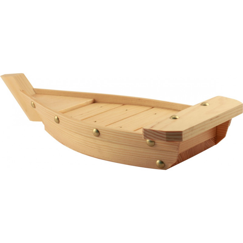 Bandeja Sushi Bote Madera Natural 33X15X4Cm