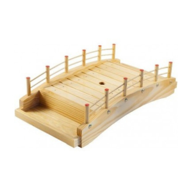 Bandeja Sushi Puente Madera Natural 43X22Cm