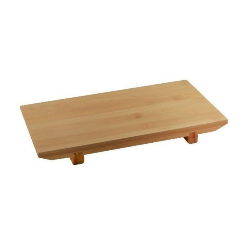 Bandeja Sushi Rect Madera Natural 25X15X3Cm