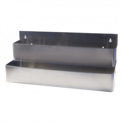 Portabotellas Mural Doble Inox 56Cm