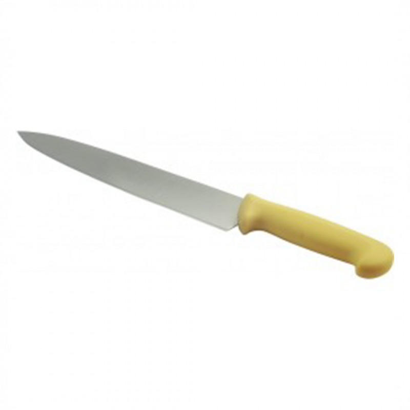 Cuchillo Cocina Medio Golpe 25 Cm Amarillo Big Chef