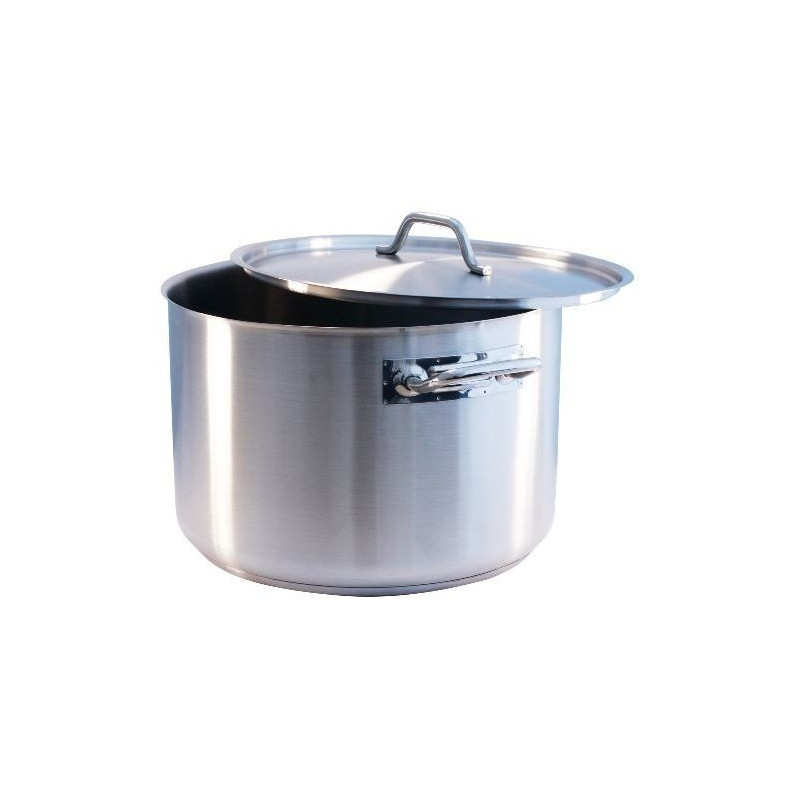 Cacerola Alta 31L Inox 1.0Mm Ø40X25Cm C/Tapa F/Difusor Big C