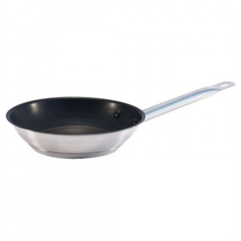 Sarten Ø20X4Cm Inox 0.8Mm Teflon Big Chef F/Difusor