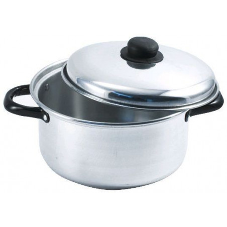 Cacerola Media 5L Alum 1.0Mm Ø24X12Cm C/Tapa