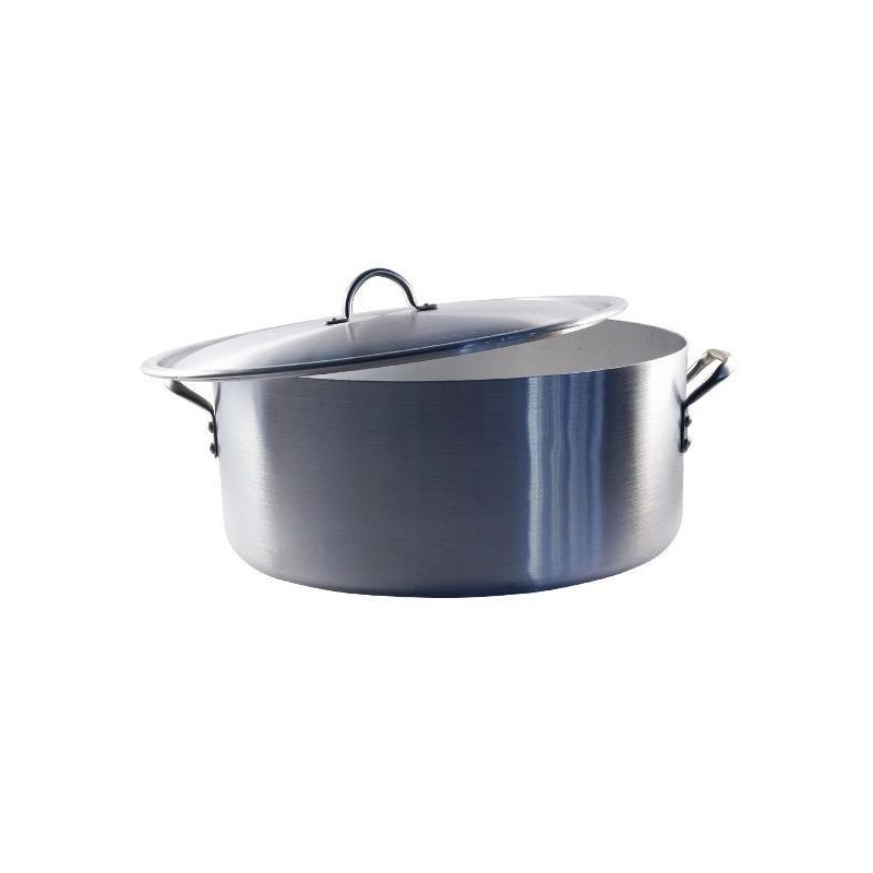 Cacerola Baja 25L Alum 2.4Mm Ø40Cm C/Tapa