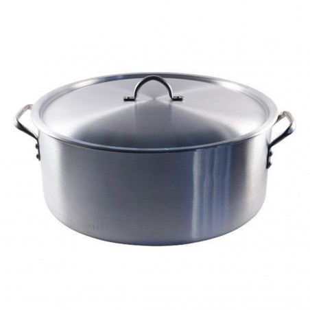 Cacerola Baja 25L Alum 2.4Mm Ø40Cm C/Tapa