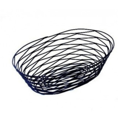 Cesta Metal Ovalada 25x18x8cm Negra