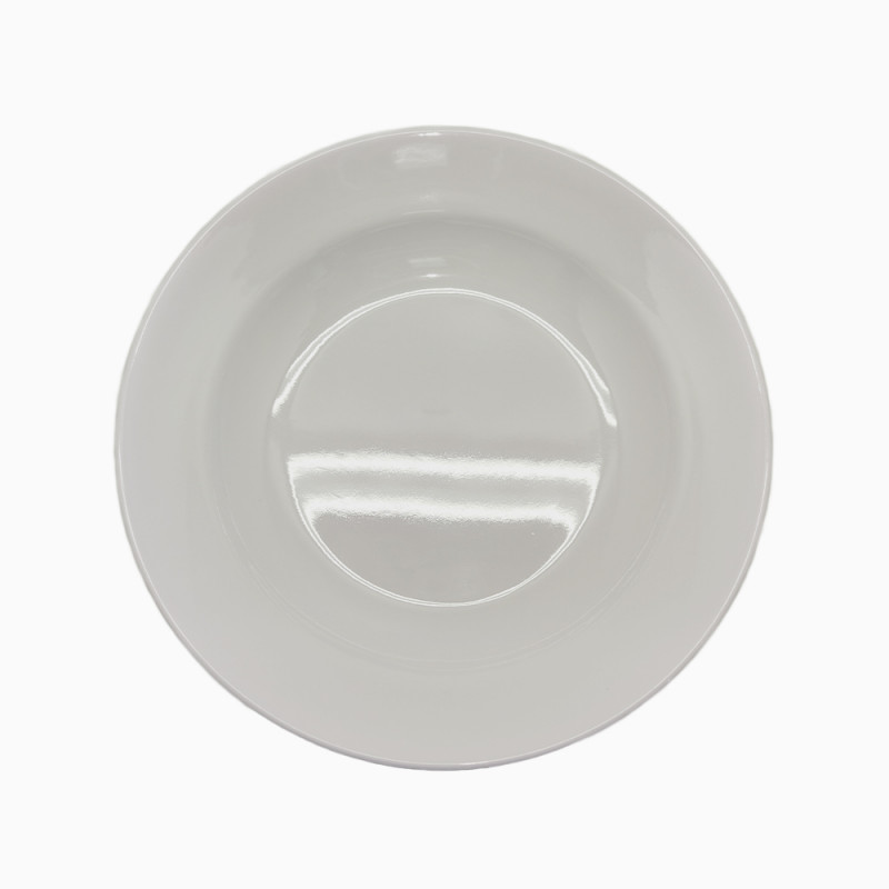 Set 6 Plato Hondo 23cm Blanco Melamina | Art