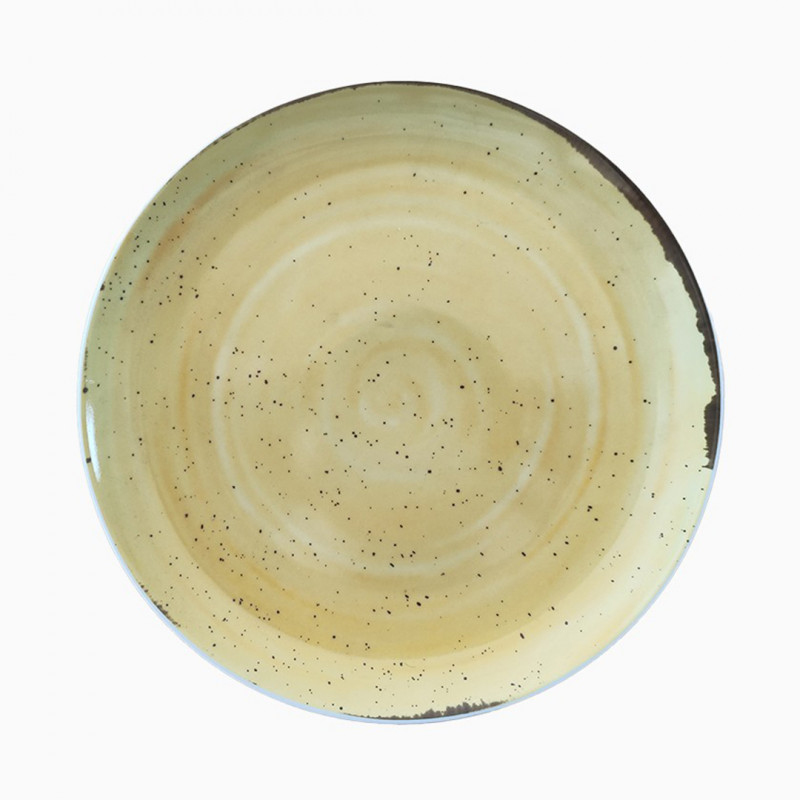 SET 3 PLATO FUSION PRES RDO 28CM PORC AMARILLO