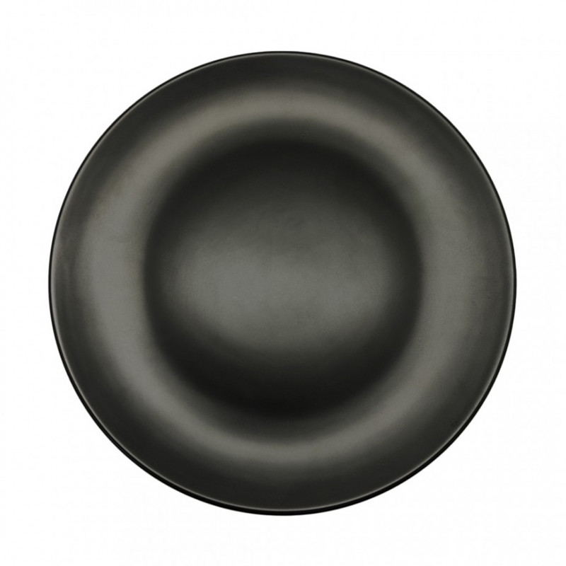 SET 3 PLATO FUSION PRES RDO 28CM PORC NEGRO