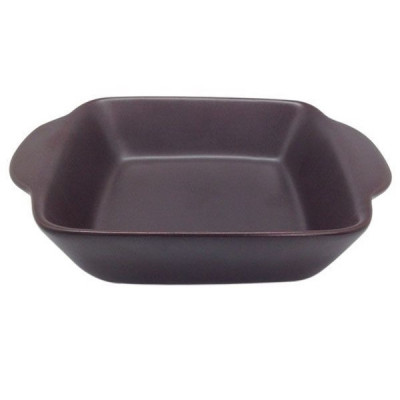 Set fuente cerámica café 12x12x4cm 6 piezas Pottery