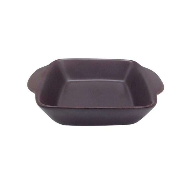 Set fuente cerámica café 12x12x4cm 6 piezas Pottery