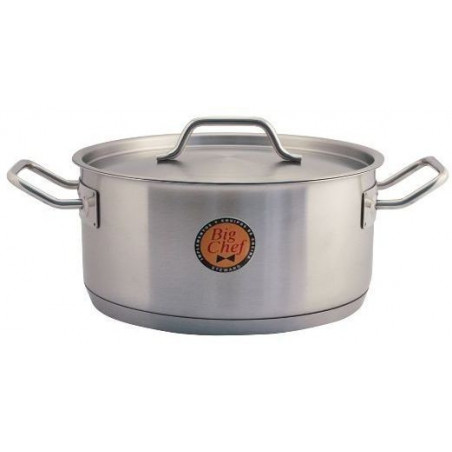 Cacerola Media Acero Inoxidable 5L con Tapa Big Chef