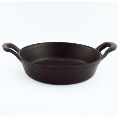 PAILA Ø18CM C/ASAS FIERRO FUNDIDO ESMALTE NEGRO