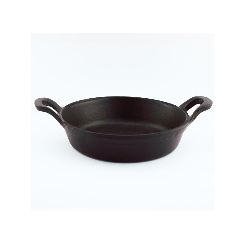 PAILA Ø18CM C/ASAS FIERRO FUNDIDO ESMALTE NEGRO