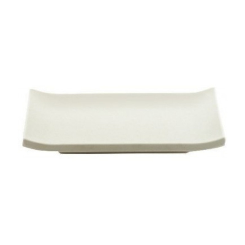 Plato Sushi Rect 22.6X9.7X3Cm Melamina Blanco