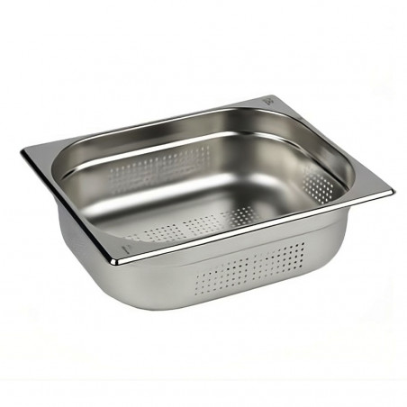 Depósito gastronorm perforado 1/2 10cm acero inoxidable 0.6mm Big Chef
