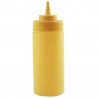 Botella Salsa 470ml Plástica Amarillo Boca Ancha