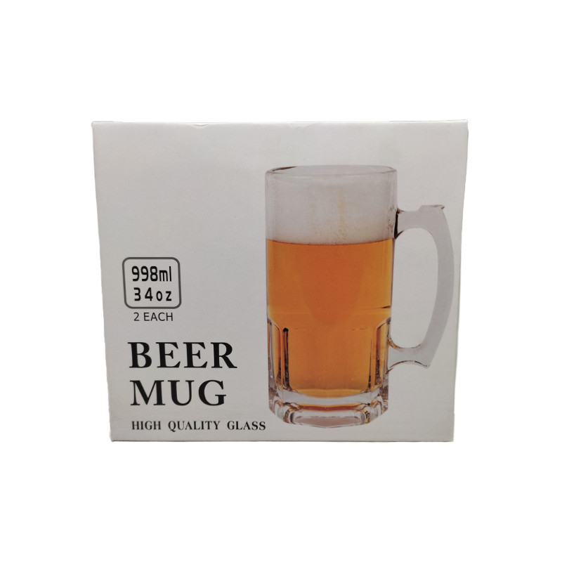 Set vaso chopero cerveza 998ml Brewed 2 unidades