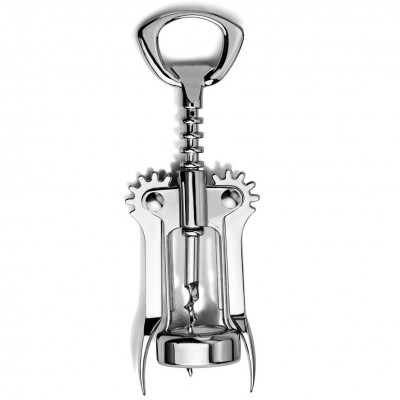 Sacacorcho Doble Palanca Metal Plateado