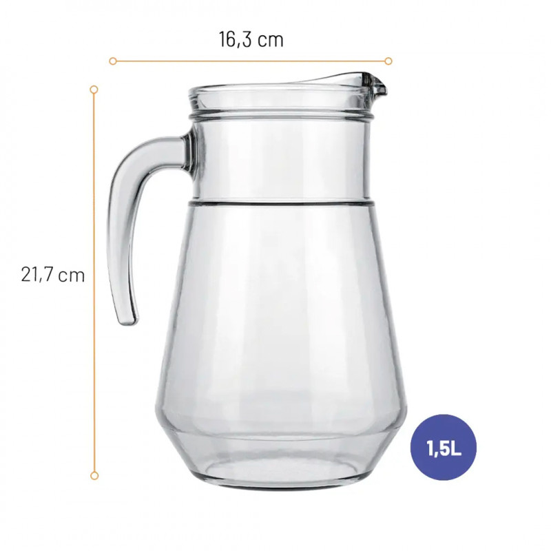 Jarra de agua 1.5l vidrio Brilliant