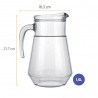 Jarra de agua 1.5l vidrio Brilliant