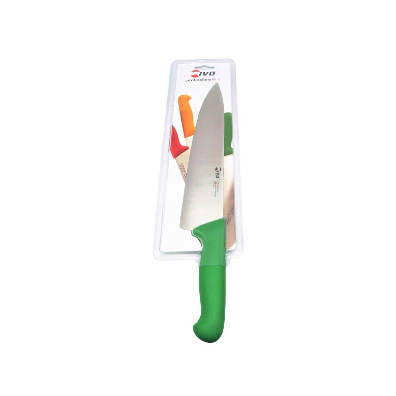 Cuchillo Cocina Medio Golpe Verde 25cm Inox (PROFESSIONAL) IVO