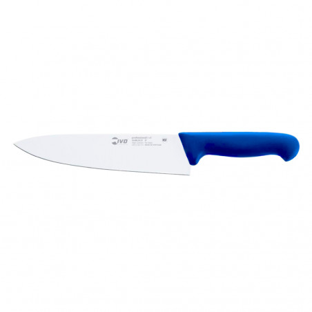 Cuchillo Cocina Medio Golpe Azul 25cm Inox (PROFESSIONAL) IVO