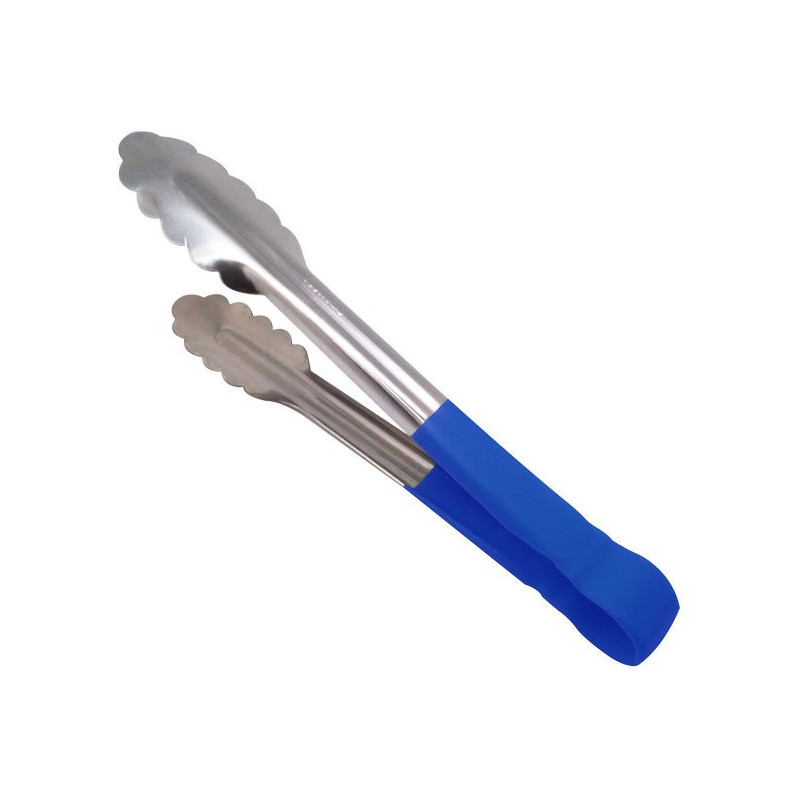 Tenaza Cocina 22Cm Inox Mango Goma Azul