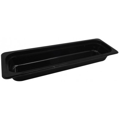 Depósito gastronorm 2/4 10cm policarbonato negro Gplast