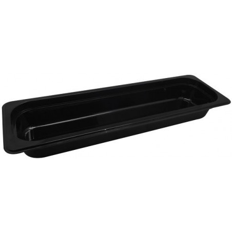 Depósito gastronorm 2/4 10cm policarbonato negro Gplast