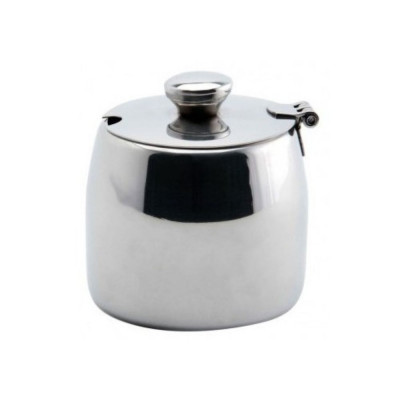 Azucarero Redondo 300ml con Tapa Bisagra Inoxidable | SUNNEX