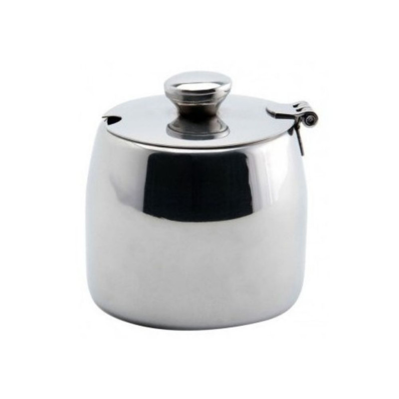 Azucarero Redondo 300ml con Tapa Bisagra Inoxidable | SUNNEX