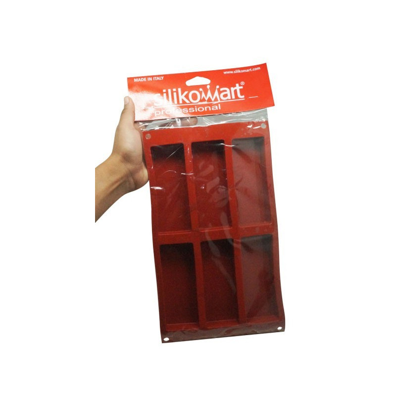 Molde Silicon 6 Rectangulos 12x4.5x2cm | Silikomart