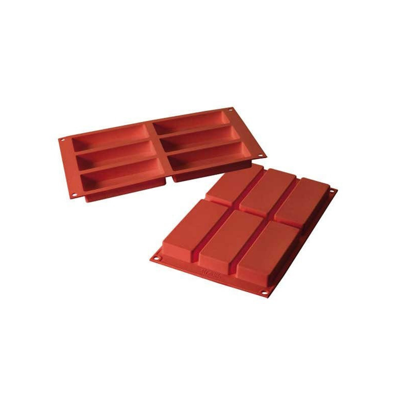 Molde Silicon 6 Rectangulos 12x4.5x2cm | Silikomart