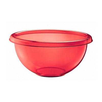 Pocillo Postre Plastico 180ml Rojo Traslucido