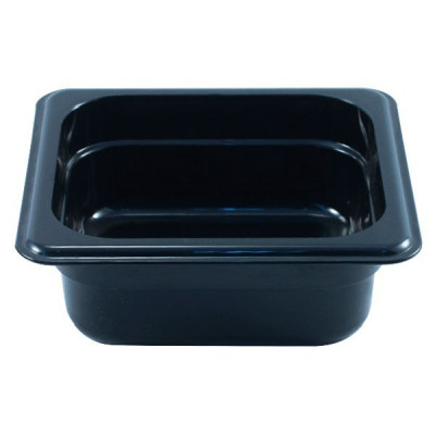 Depósito gastronorm 1/6 6.5cm policarbonato negro Gplast