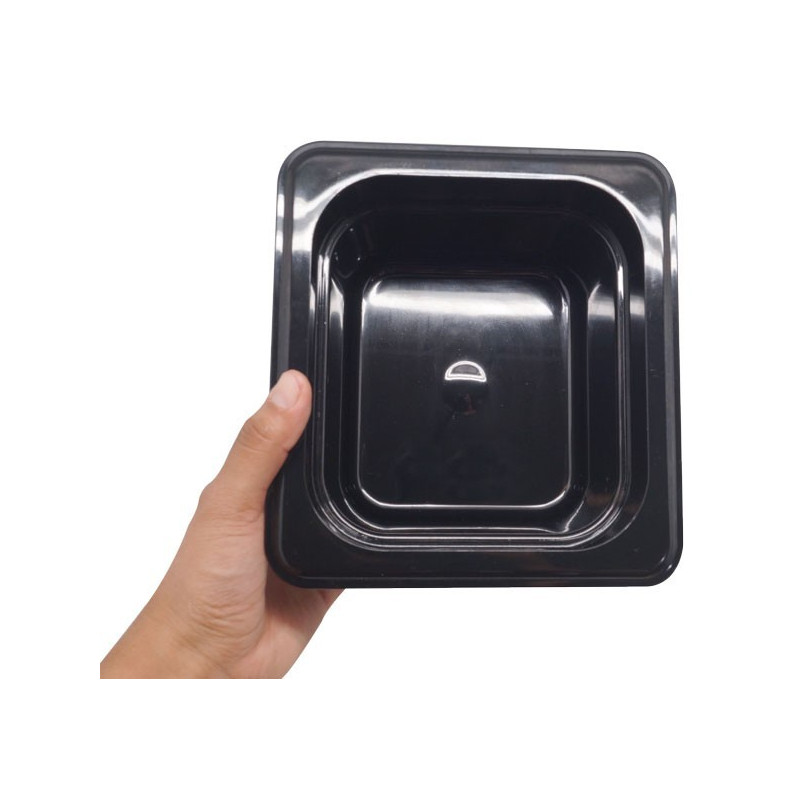 Depósito gastronorm 1/6 10cm policarbonato negro Gplast