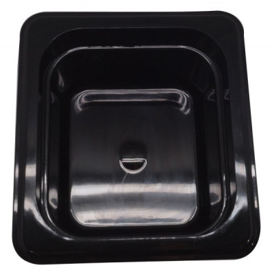 Depósito gastronorm 1/6 10cm policarbonato negro Gplast