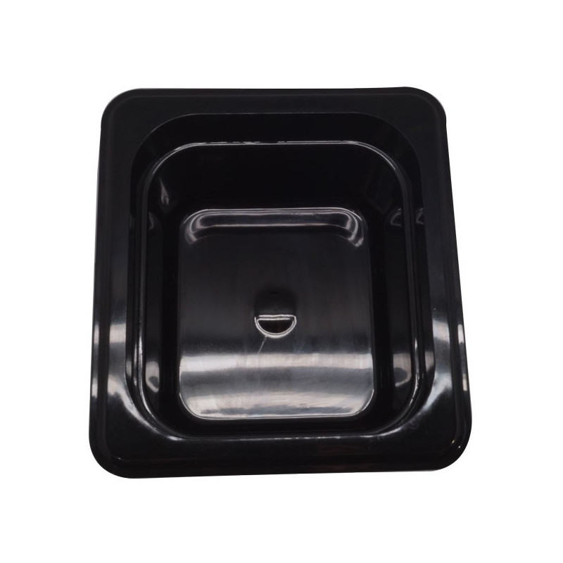 Depósito gastronorm 1/6 10cm policarbonato negro Gplast