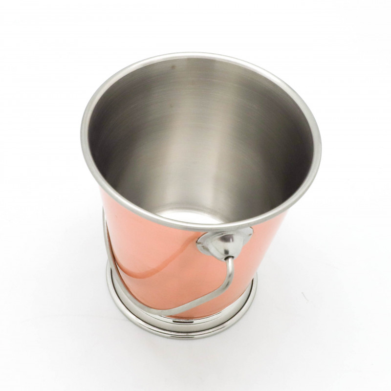 Balde Mini Nanostyle Cobre C/Base Ø9Cm Inox Kmw