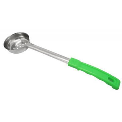 Cucharon Porcionador Inox 110Ml / 4Oz Perfo Verde
