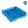 RACK LAVA PLATOS 64 COMPAR. ABIERTO PP AZUL 50X50X10CM (45X45X72MM) JW-64P NSF©