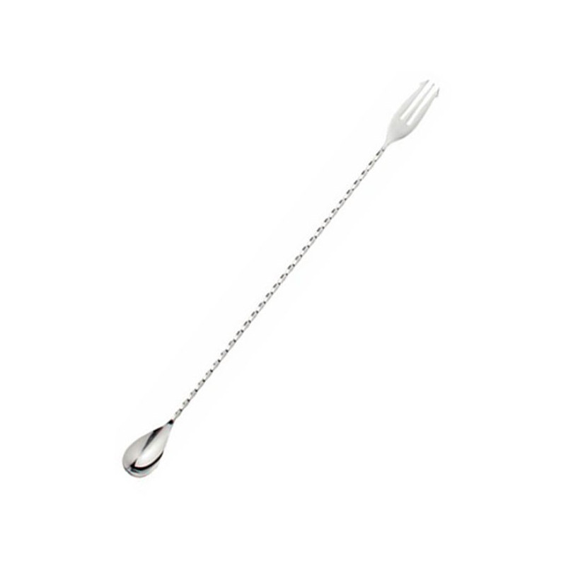 Cuchara de Cocteleria Acero 33cm Con Tenedor Barkeeper