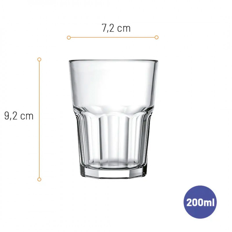 Set vasos bebida 200ml Bristol 24 unidades