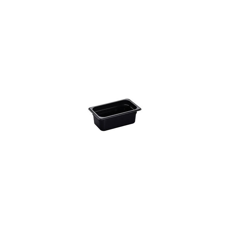Depósito gastronorm 1/4 6.5cm policarbonato negro Gplast