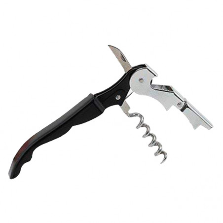 Sacacorcho Dos Tiempos Winco Inox Negro