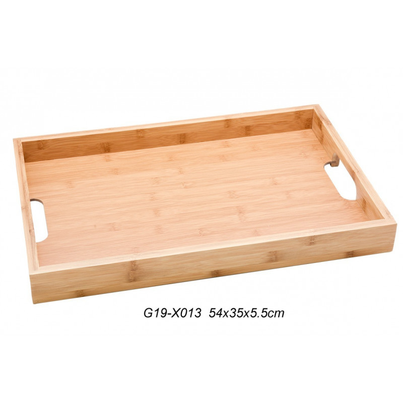 Bandeja Display Rect Bambu 54X35X5.5Cm