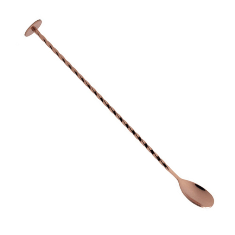 Cuchara de Cocteleria Acero con Baño de Cobre 28cm Barkeeper