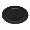Set plato 25cm 6 piezas porcelana negra Eclipse